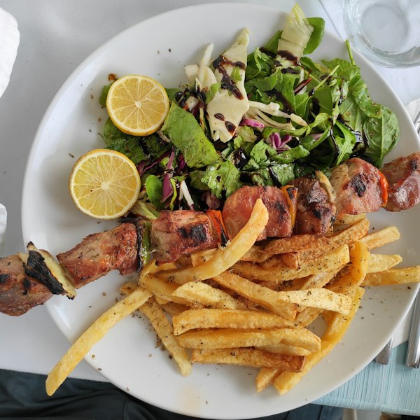Chicken Souvlaki Plate