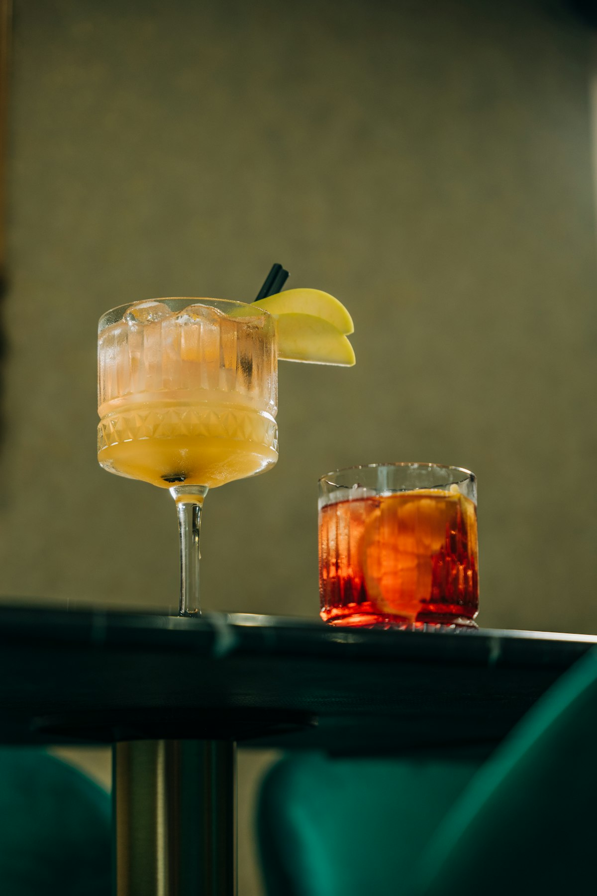 Signature cocktails at the bar