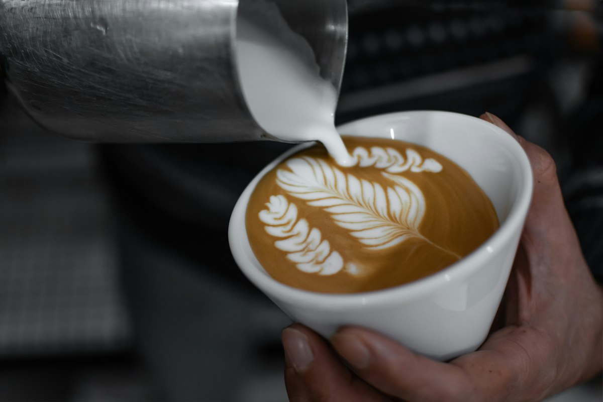 Freshly made latte