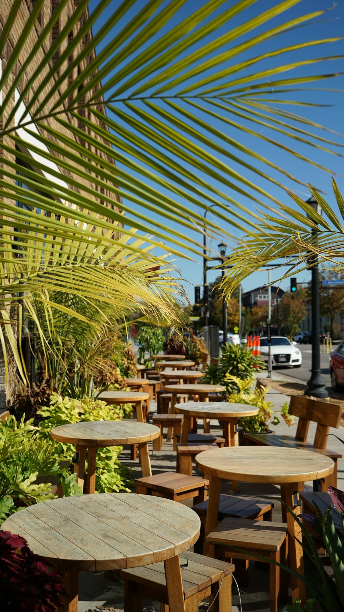 Outdoor terrace seating