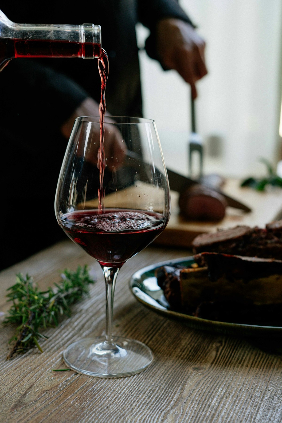 Wine being poured